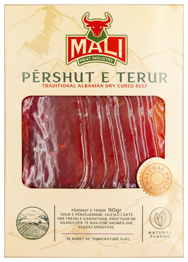 Përshut e Terur, sliced dry-cured beef